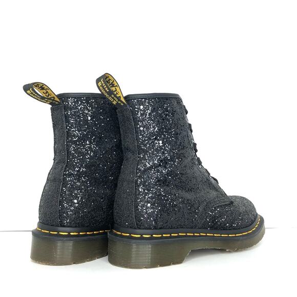 Dr Martens Black Chunky Glitter 1460 Farrah Ankle Boots Women’s 5 Shoes - Picture 8 of 12